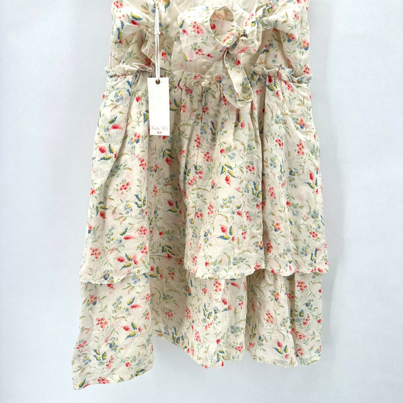 NEW Winston White Francesca Mini Dress Floral Size S Ivory Cottage Boho Babydoll - Picture 6 of 10